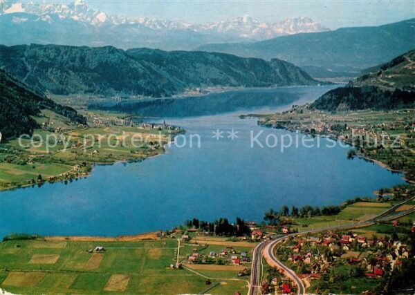Ossiachersee Fliegeraufnahme Julischen Alpen