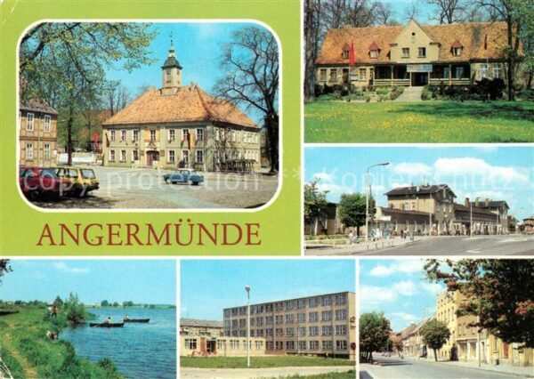 Angermuende Rathaus Markt HO Gaststätte Am Mündesee