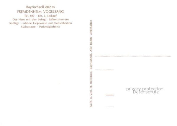 Bayrischzell Fremdenheim Vogelsang – Bild 2