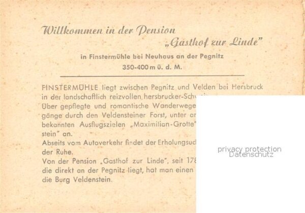 Finstermuehle Pegnitz Gasthof zur Linde Pension Winter – Bild 2