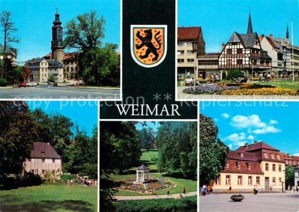 Weimar Thueringen Schloss Markt Goethe Gartenhaus Park Sc