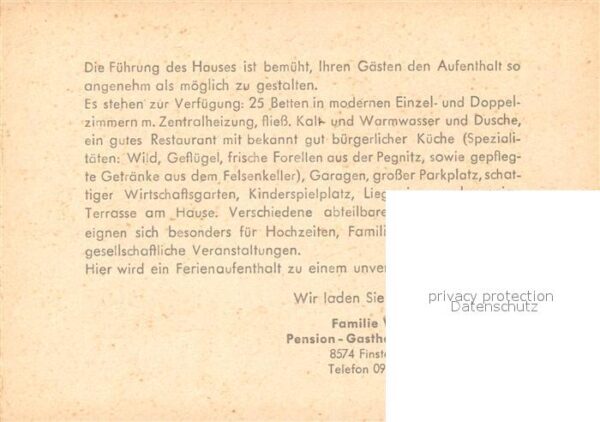 Finstermuehle Pegnitz Gasthof zur Linde – Bild 2