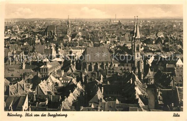 Nuernberg Stadtpanorama Blick von der Burgfreiung