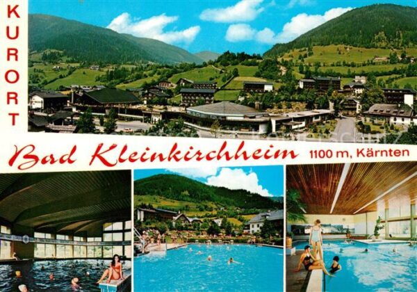 Bad Kleinkirchheim Kaernten Teilansicht Kurort Freibad Hallenbad