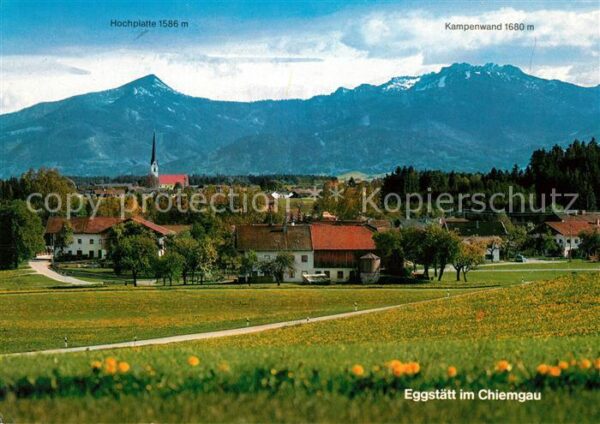Eggstaett Oberbayern Panorama Erholungsort Voralpenland mit