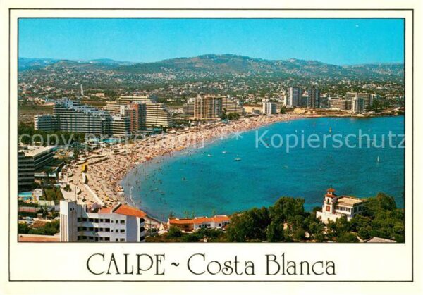 Calpe Vista general playa de levante