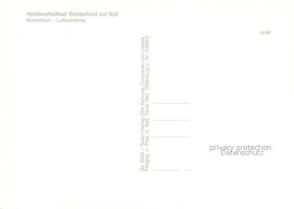 Westerland Sylt Nordseeheilbad Kurzentrum Fliegeraufnah – Bild 2