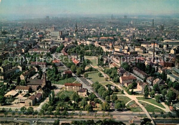 Dortmund Blick auf die Stadt Fliegeraufnahme