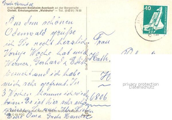 Auerbach Bergstrasse Christliches Erholungsheim Waldruhe Aus – Bild 2