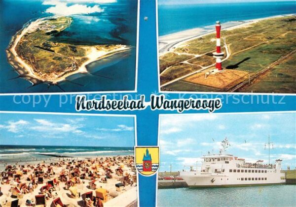 Wangerooge Nordseebad Nordseeinsel Fliegeraufnahme Leuchtturm