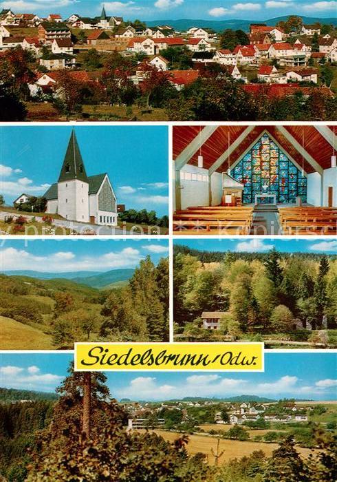 Siedelsbrunn Höhenluftkurort Kirche Landschaftspanor