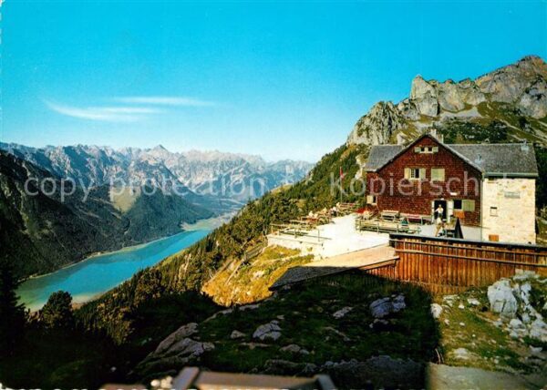 Erfurterhuette Panorama Blick gegen Achensee und Karwe