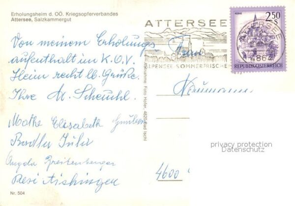 Attersee Erholungsheim d. OÖ. Kriegsopferverband – Bild 2