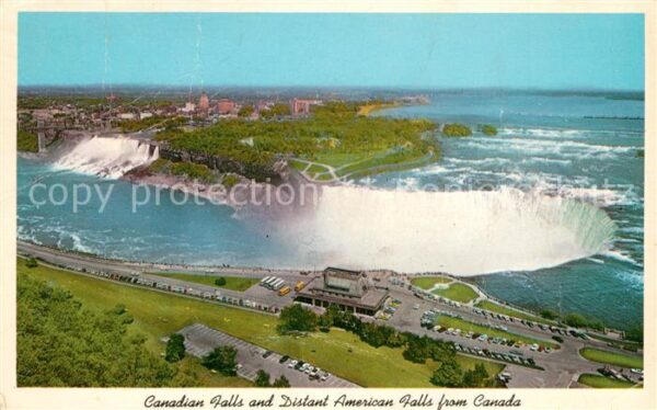 Niagara Falls Ontario Canadian Falls and Distant American Fal