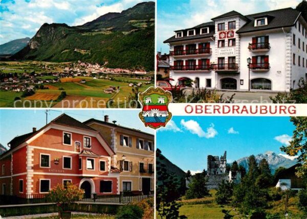 Oberdrauburg Kaernten Panorama Pontiller Haus Marktplatz Rath