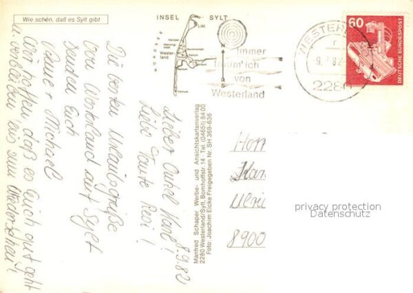 Westerland Sylt Teilansichten Nordseeheilbad Dünen Sonn – Bild 2