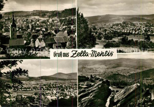 Zella-Mehlis Panorama Ringweg Schwarzer Kopf Kaltenb