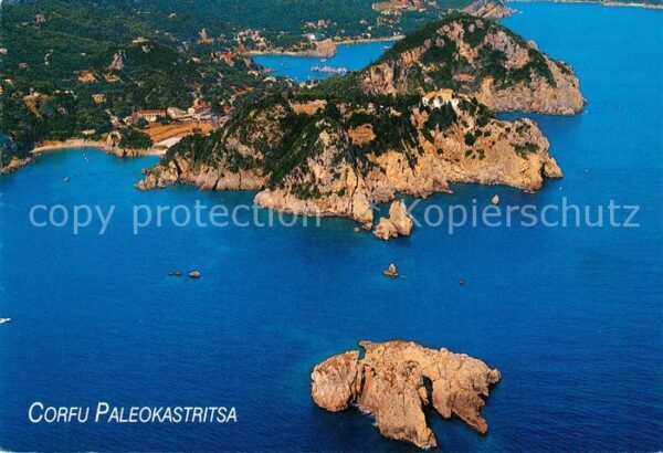 Corfu Korfu Paleokastritsa Fliegeraufnahme