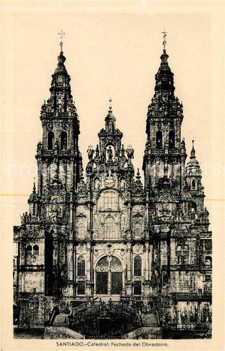 Santiago de Compostela Catedral Fachada del Obradoiro
