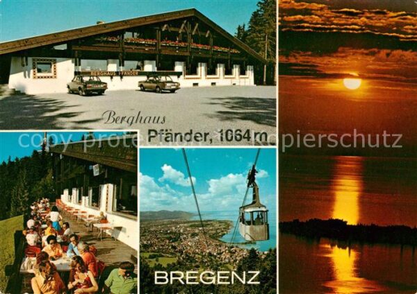 Bregenz Bodensee Berghaus Pfänder Pfänderbahn Sonnenunte