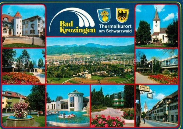 Bad Krozingen Kuranlagen Panorama Kirche Brunnen Schw