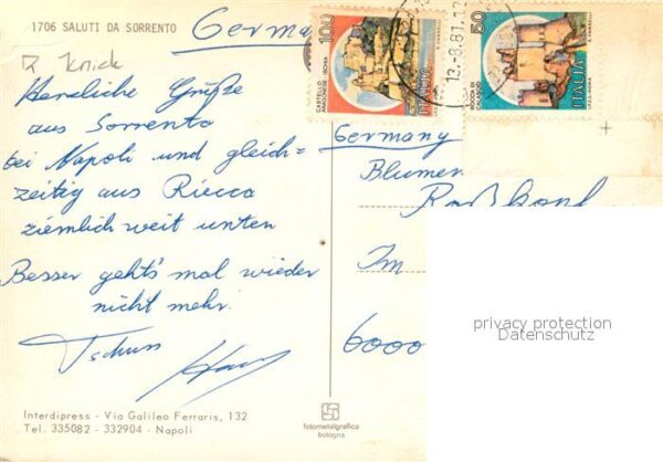 Sorrento Campania Fliegeraufnahmen Folklore – Bild 2