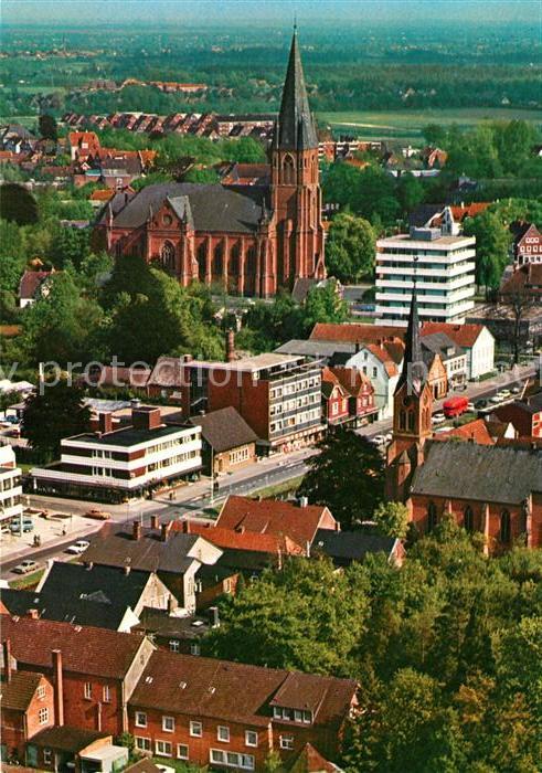 Papenburg Ems Teilansicht Kirche Fliegeraufnahme