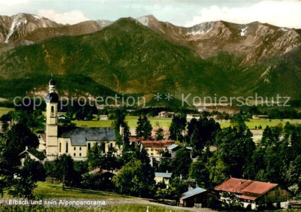 Elbach Miesbach mit Alpenpanorama