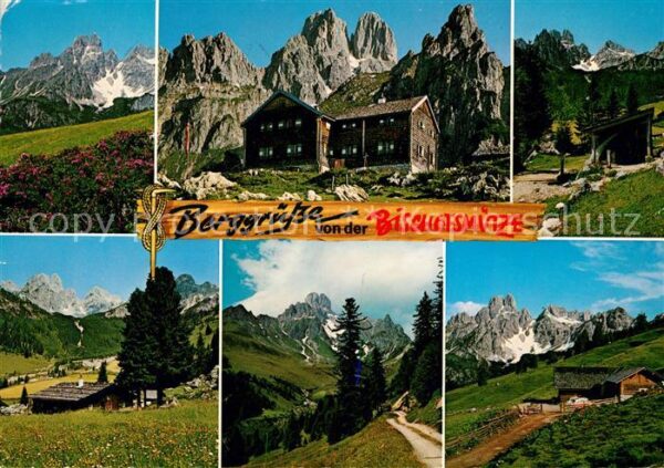 Hofpuerglhuette mit Bischofsmütze Oberhofalm Sulzenalm