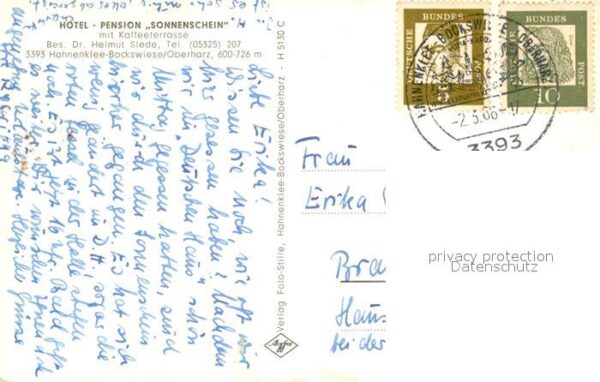 Bockswiese-Hahnenklee Harz Hotel Pension Sonnenschein Kaffeeterras – Bild 2