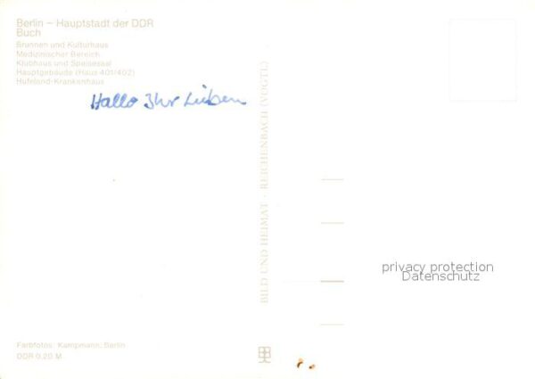 Buch Berlin Brunnen Kulturhaus Klubhaus Speisesaal – Bild 2