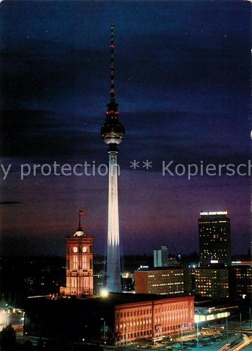 Berlin Fernsehturm Nachtaufnahme Hauptstadt de