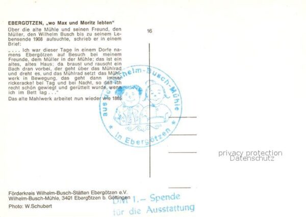 Ebergoetzen Alte Mühle wo Max und Moritz lebten För – Bild 2
