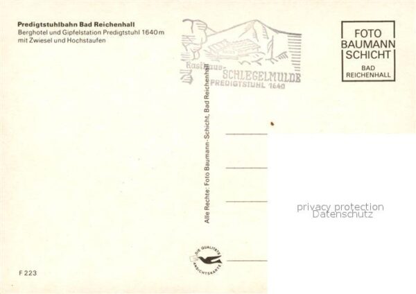 Bad Reichenhall Berghotel Gipfelstation Predigtstuhl mi – Bild 2