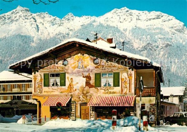 Garmisch-Partenkirchen Altes Haus mit Oberbayerischer Lüftlmal