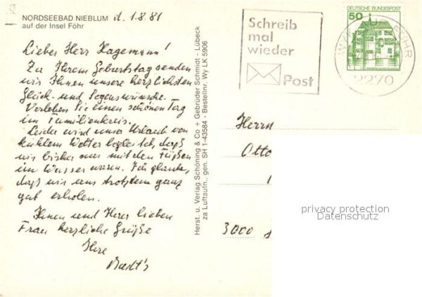 Nieblum Nordseebad Fliegeraufnahme – Bild 2