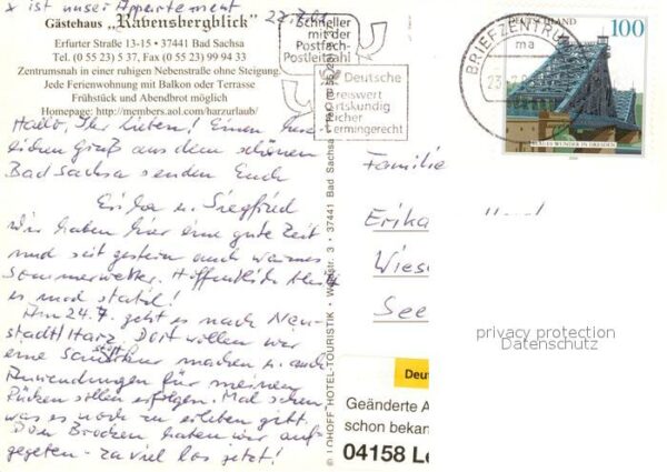 Bad Sachsa Harz Gästehaus Rabensbergblick Rosenteiche U – Bild 2