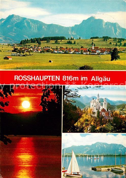 Rosshaupten Forggensee Gesamtansicht mit Alpenpanorama Sonnenu