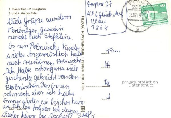 Plau See Plauer See Burgturm Partie an der Elde – Bild 2