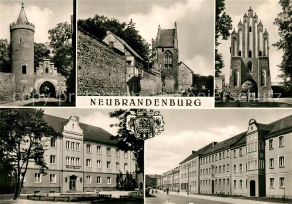 Neubrandenburg Schloss Turm Stadtmauer Haus des Handwe