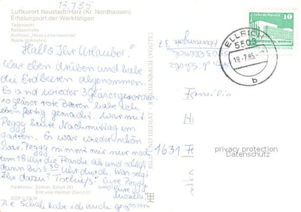 Neustadt Harz Ortsansicht mit Kirche Baldusstrasse Ku – Bild 2
