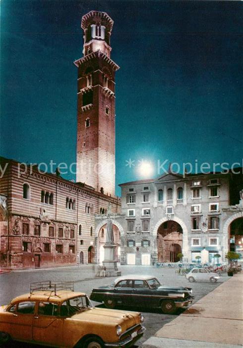 Verona Veneto Piazza dei Signori Nachtaufnahme