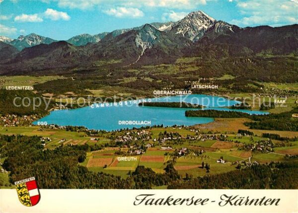 Faakersee Fliegeraufnahme Mittagskogel Panorama