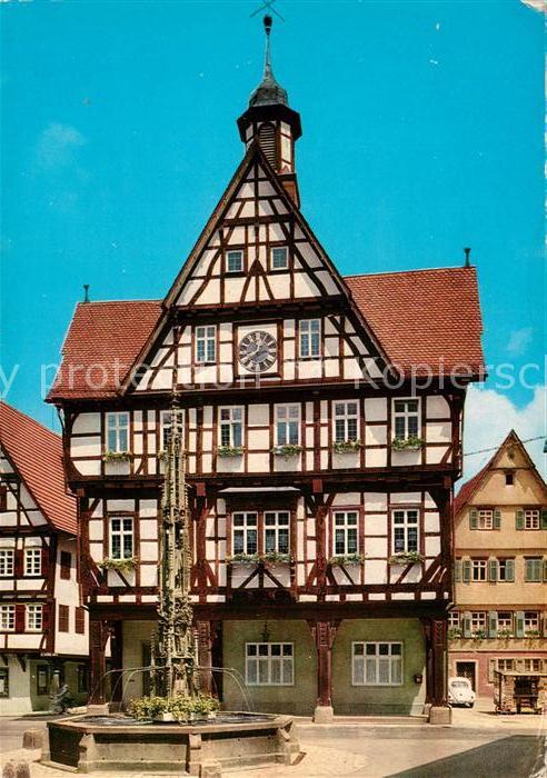 Urach Bad Rathaus Marktbrunnen