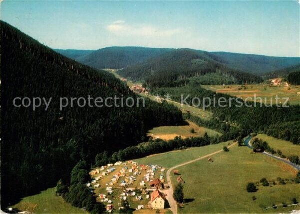 Wildbad Schwarzwald Fliegeraufnahme Kälbermühle Campingplat
