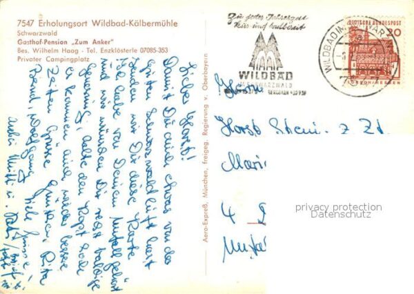 Wildbad Schwarzwald Fliegeraufnahme Kälbermühle Campingplat – Bild 2
