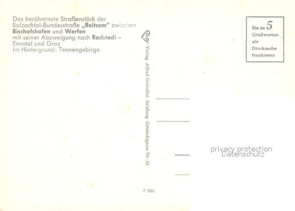 Ennstal Salzachtal Bundesstraße Reitsam Bischof – Bild 2