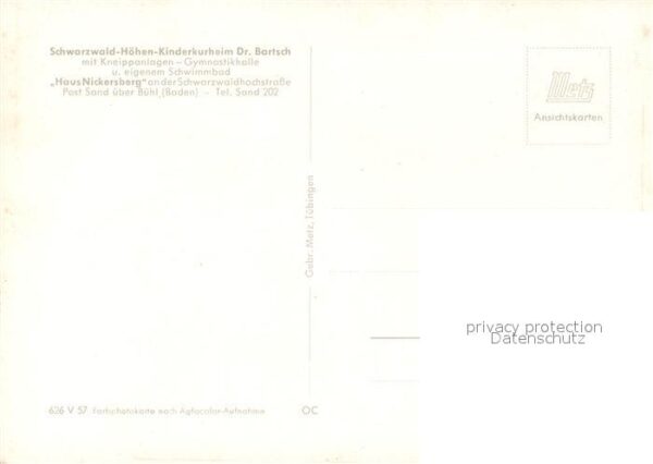 Sand Buehl Schwarzwald Höhen Kinderkurheim Bartsch – Bild 2