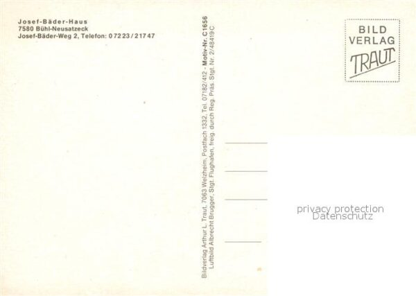 Neusatzeck Fliegeraufnahme Josef Bäder Haus – Bild 2