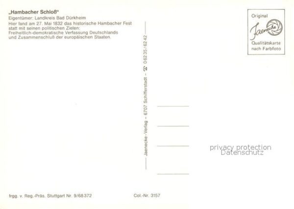 Neustadt Weinstrasse Hambacher Schloss Fliegeraufnahme – Bild 2